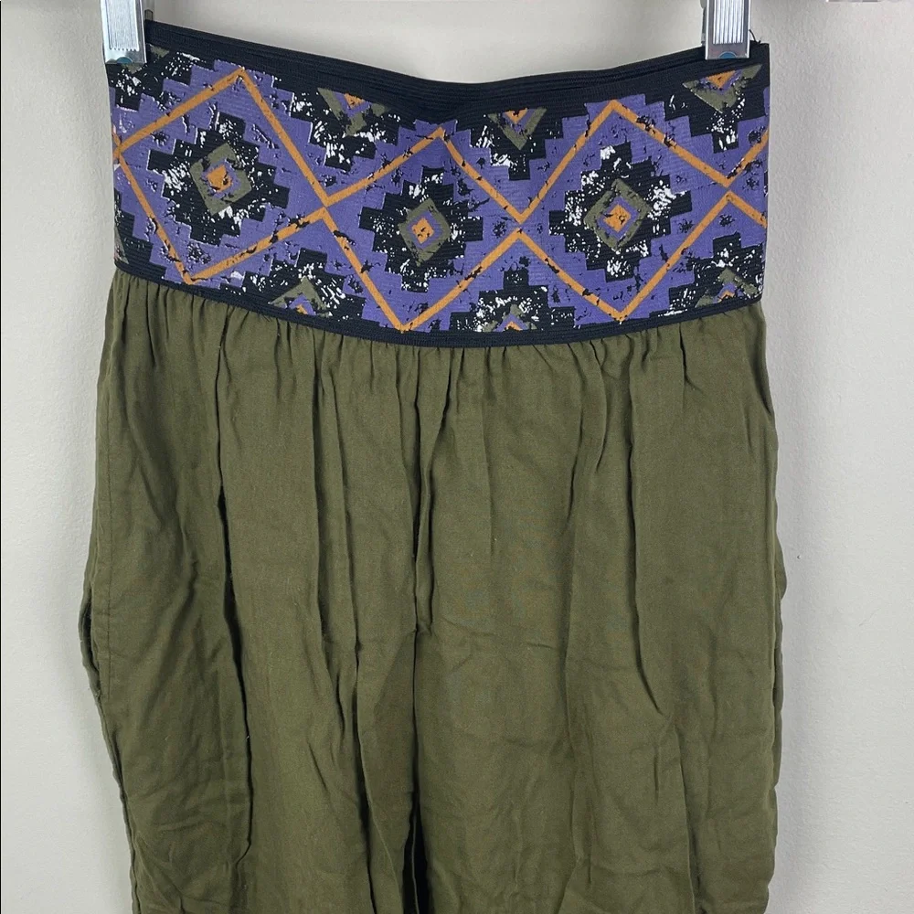 Judy Knapp California Vintage Rayon Harem Pant Wide Elastic Waist